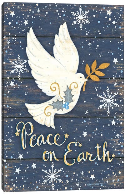 Peace on Earth Canvas Art Print - Dove & Pigeon Art