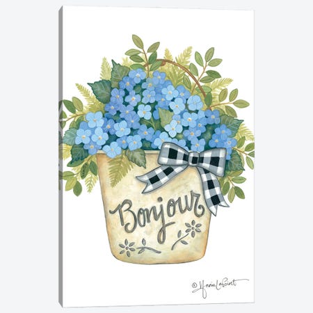 Hydrangeas Bonjour Canvas Print #LPT40} by Annie LaPoint Canvas Print