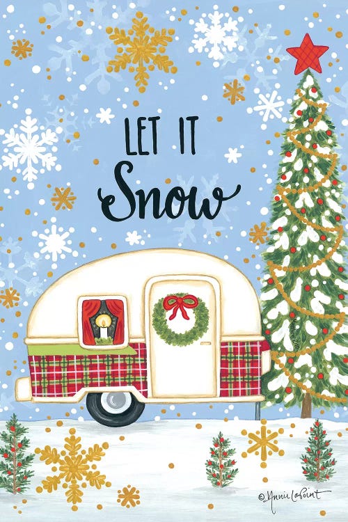Let It Snow Camper by Annie LaPoint wall art