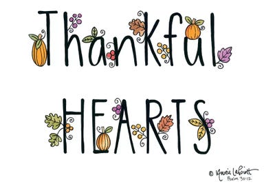 Thankful Hearts by Annie LaPoint canvas print