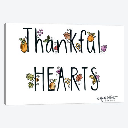 Thankful Hearts Canvas Print #LPT46} by Annie LaPoint Canvas Wall Art