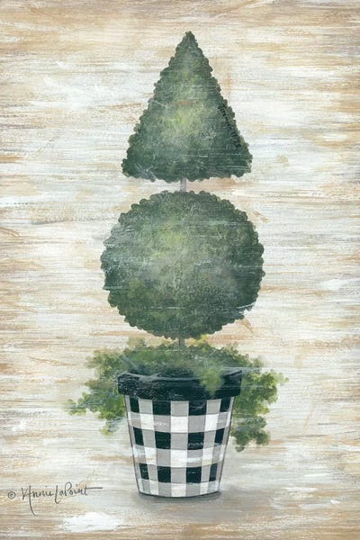 Annie LaPoint: Gingham Topiary Cone by Annie LaPoint