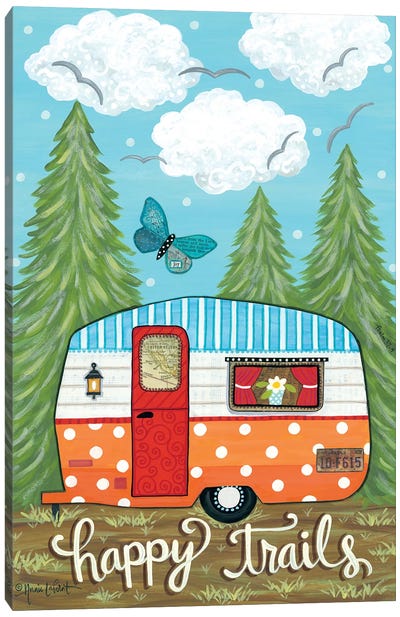 Happy Trails Canvas Art Print - Camping Art