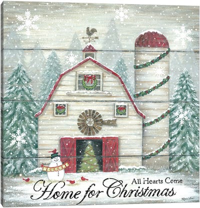Home For Christmas Canvas Art Print - Annie LaPoint