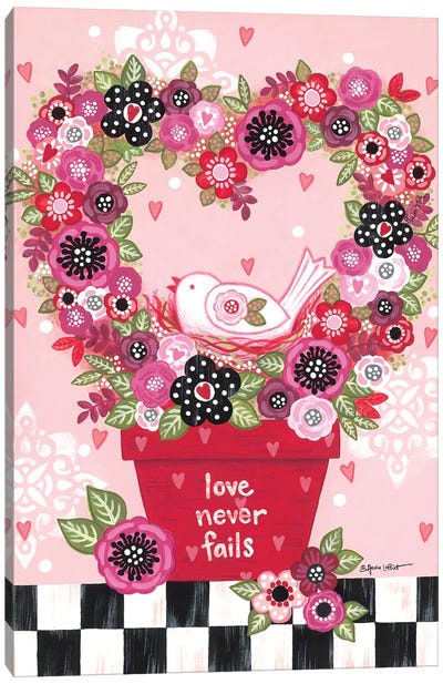 Love Never Fails Canvas Art Print - Annie LaPoint