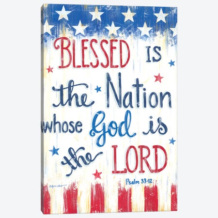 Blessed Is The Nation Canvas Print #LPT69} by Annie LaPoint Art Print