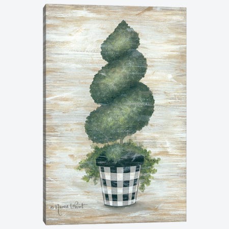 Gingham Topiary Spiral Canvas Print #LPT6} by Annie LaPoint Canvas Art Print