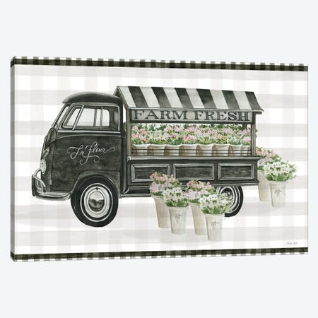 Farm Fresh Flower Truck Canvas Print #LPT81} by Cindy Jacobs Canvas Art Print