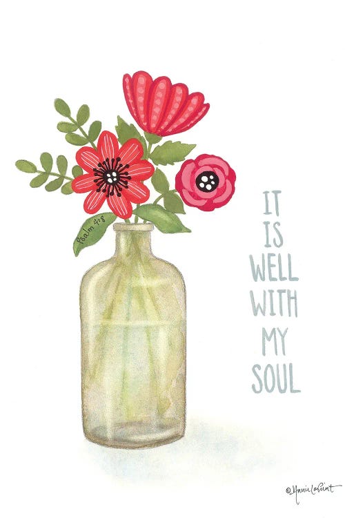 Red Blossoms - Prayer by Annie LaPoint wall art