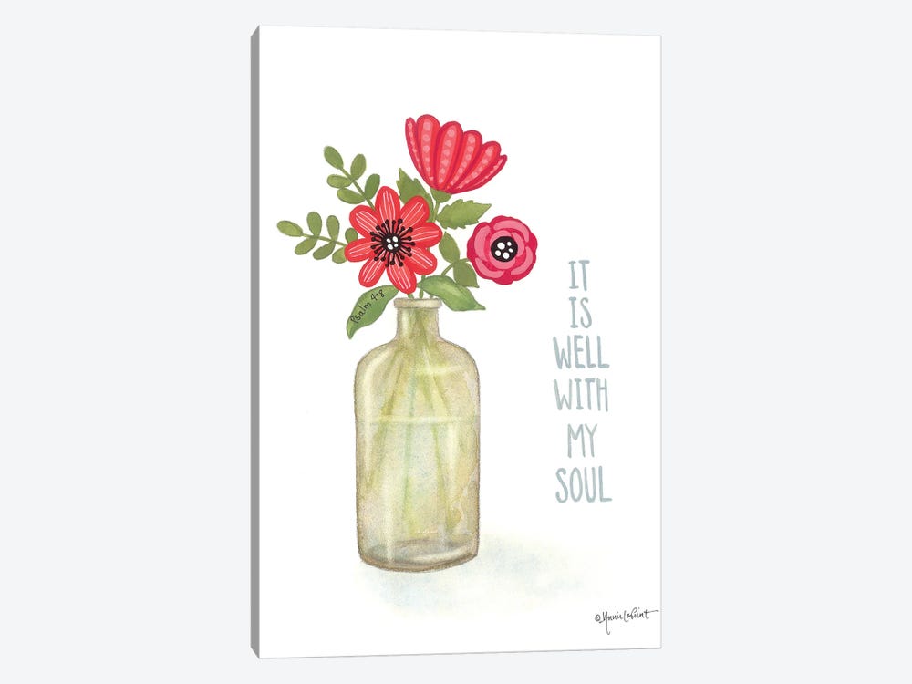 Red Blossoms - Prayer by Annie LaPoint 1-piece Art Print