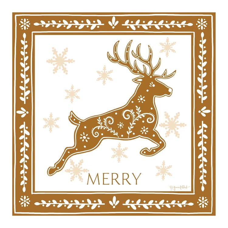 Gingerbread Reindeer by Annie LaPoint wall art