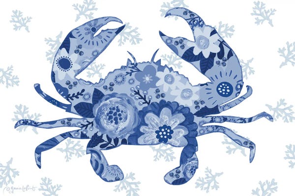 Crabs: Floral Crab by Annie LaPoint