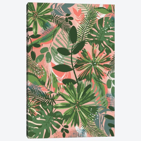 Botanical Jungle Canvas Print #LPY10} by Lisa Perry Art Print