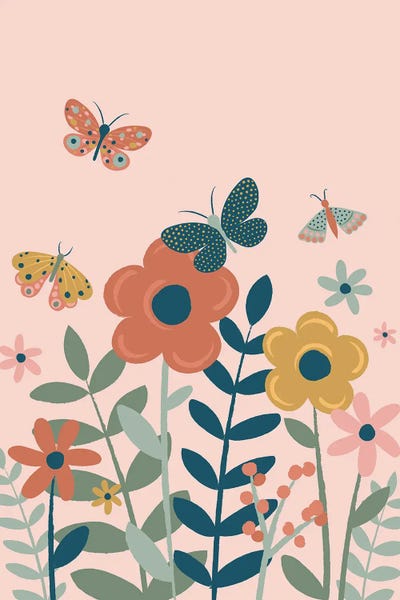 Pink Light Studio: Butterfly Garden by Lisa Perry