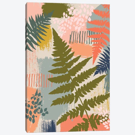 Organic Ferns Canvas Print #LPY16} by Lisa Perry Canvas Art
