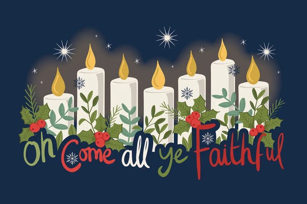 Pink Light Studio: Oh Come All Ye Faithful by Lisa Perry