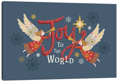 Joy to the World Canvas Art Print - Christmas Angel Art