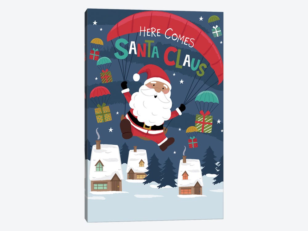 Here Comes Santa Claus by Lisa Perry 1-piece Canvas Artwork