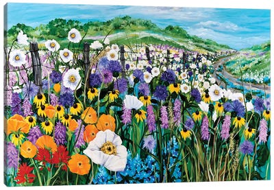 Country Road Canvas Art Print - Garden & Floral Landscape Art