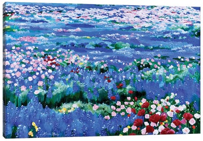Oceans Of Wildflowers Canvas Art Print - Linda Rauch