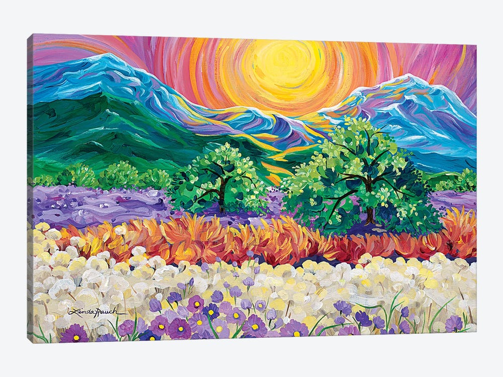 Taos Sunrise by Linda Rauch 1-piece Canvas Art