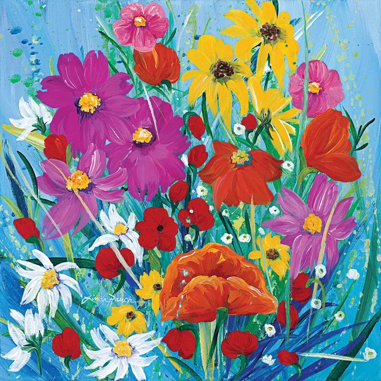 Wildflower Rainbow by Linda Rauch wall art