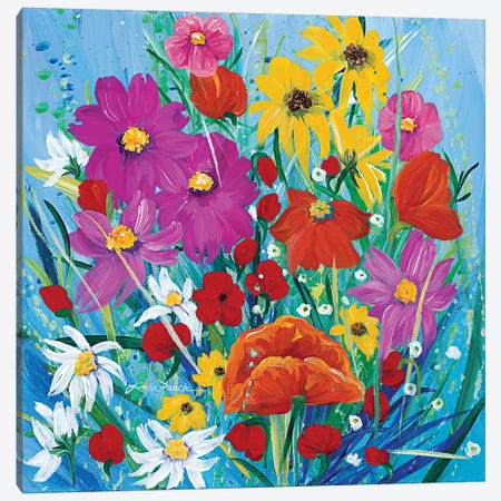 Wildflower Rainbow Canvas Print #LRA54} by Linda Rauch Canvas Art Print