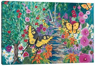 Seceret Garden Canvas Art Print - Butterfly Art