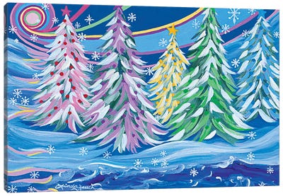 Christmas On The Rio Canvas Art Print - Winter Wonderland
