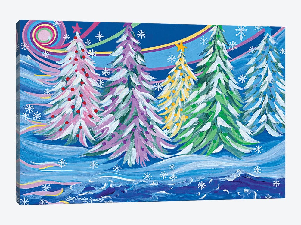 Christmas On The Rio by Linda Rauch 1-piece Canvas Art Print
