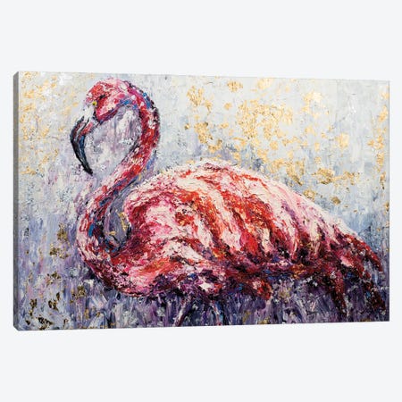 Flamingo Canvas Print #LRC10} by Larisa Chigirina Canvas Artwork