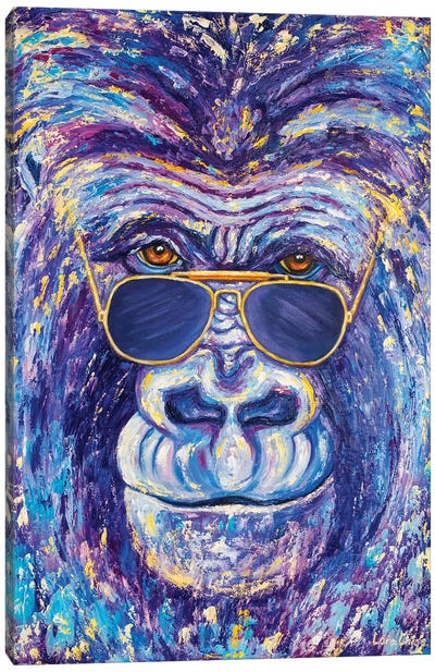 Gorilla Canvas Art Print - Pantone 2022 Very Peri