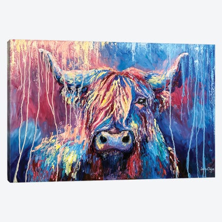 Highland cow Canvas Print #LRC18} by Larisa Chigirina Canvas Art