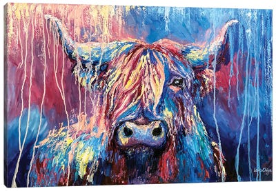 Highland cow Canvas Art Print - Larisa Chigirina