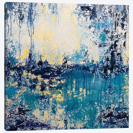Blue Lake Canvas Print #LRC1} by Larisa Chigirina Canvas Art