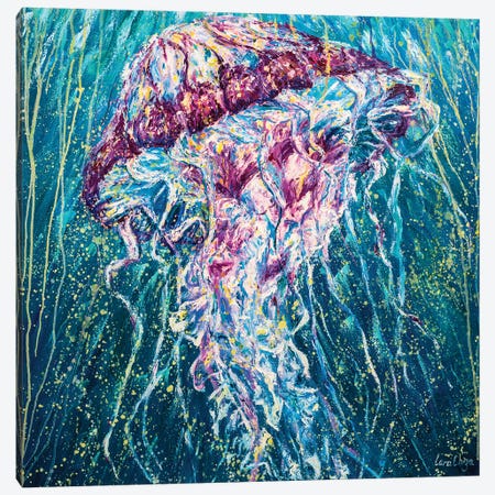 Jelly Fish Canvas Print #LRC22} by Larisa Chigirina Canvas Print