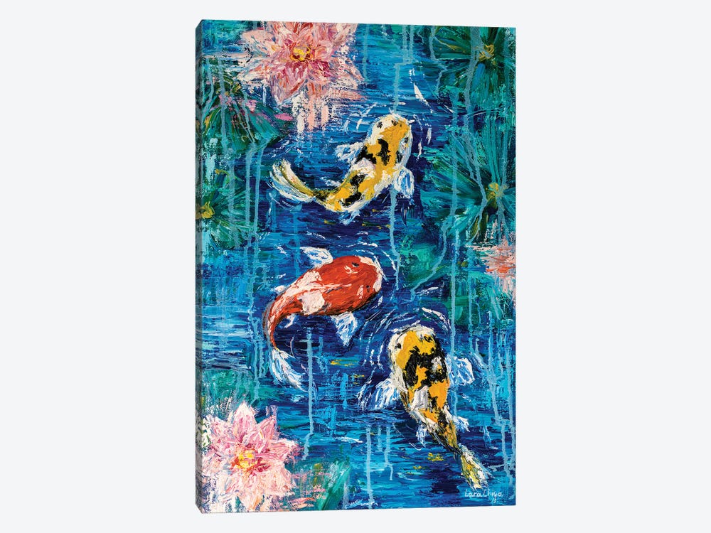 Koi Fish Pond by Larisa Chigirina 1-piece Canvas Art Print