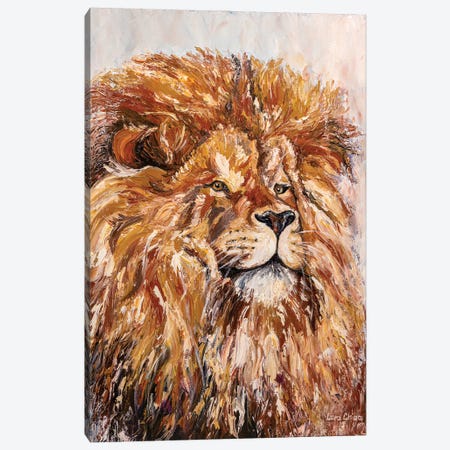 Lion Canvas Print #LRC27} by Larisa Chigirina Canvas Artwork