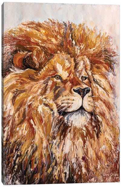 Lion Canvas Art Print - Larisa Chigirina