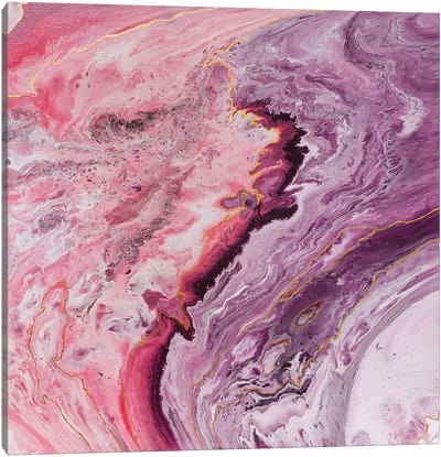 Purple Pink Abstraction Canvas Art Print - Larisa Chigirina