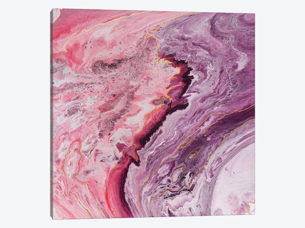 Purple Pink Abstraction by Larisa Chigirina 1-piece Canvas Wall Art