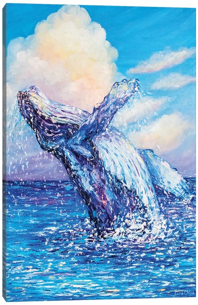 Whale Canvas Art Print - Larisa Chigirina