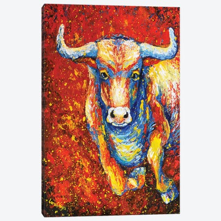 Bull Canvas Print #LRC3} by Larisa Chigirina Canvas Wall Art