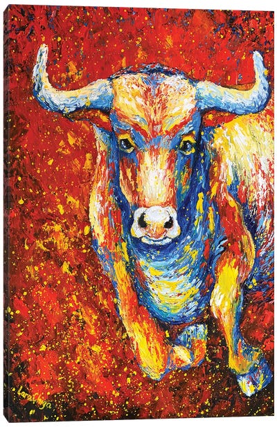 Bull Canvas Art Print - Larisa Chigirina
