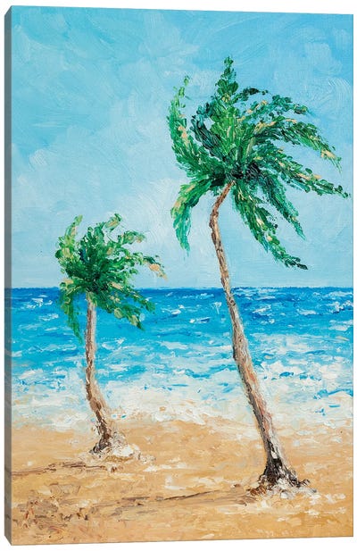Palm Trees Canvas Art Print - Larisa Chigirina