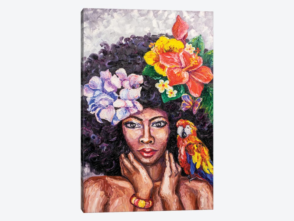 African American Woman by Larisa Chigirina 1-piece Canvas Artwork