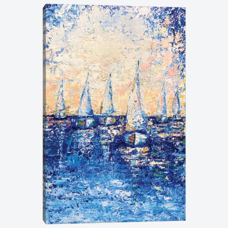 Dawn At Sea Canvas Print #LRC8} by Larisa Chigirina Canvas Art