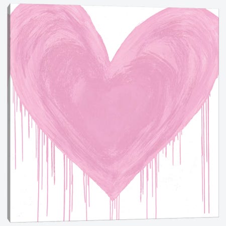 Big Hearted Pink Canvas Print #LRD17} by Lindsay Rodgers Canvas Wall Art