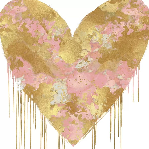 Hearts: Big Hearted Pink and Gold by Lindsay Rodgers