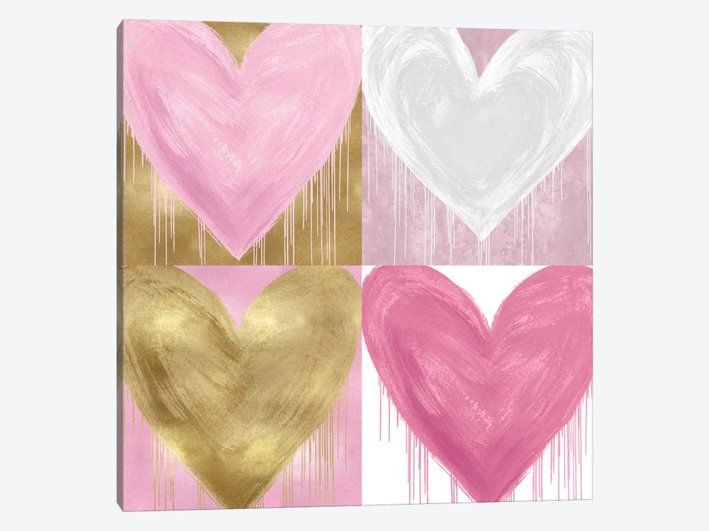Big Hearted Quartet II by Lindsay Rodgers 1-piece Canvas Art